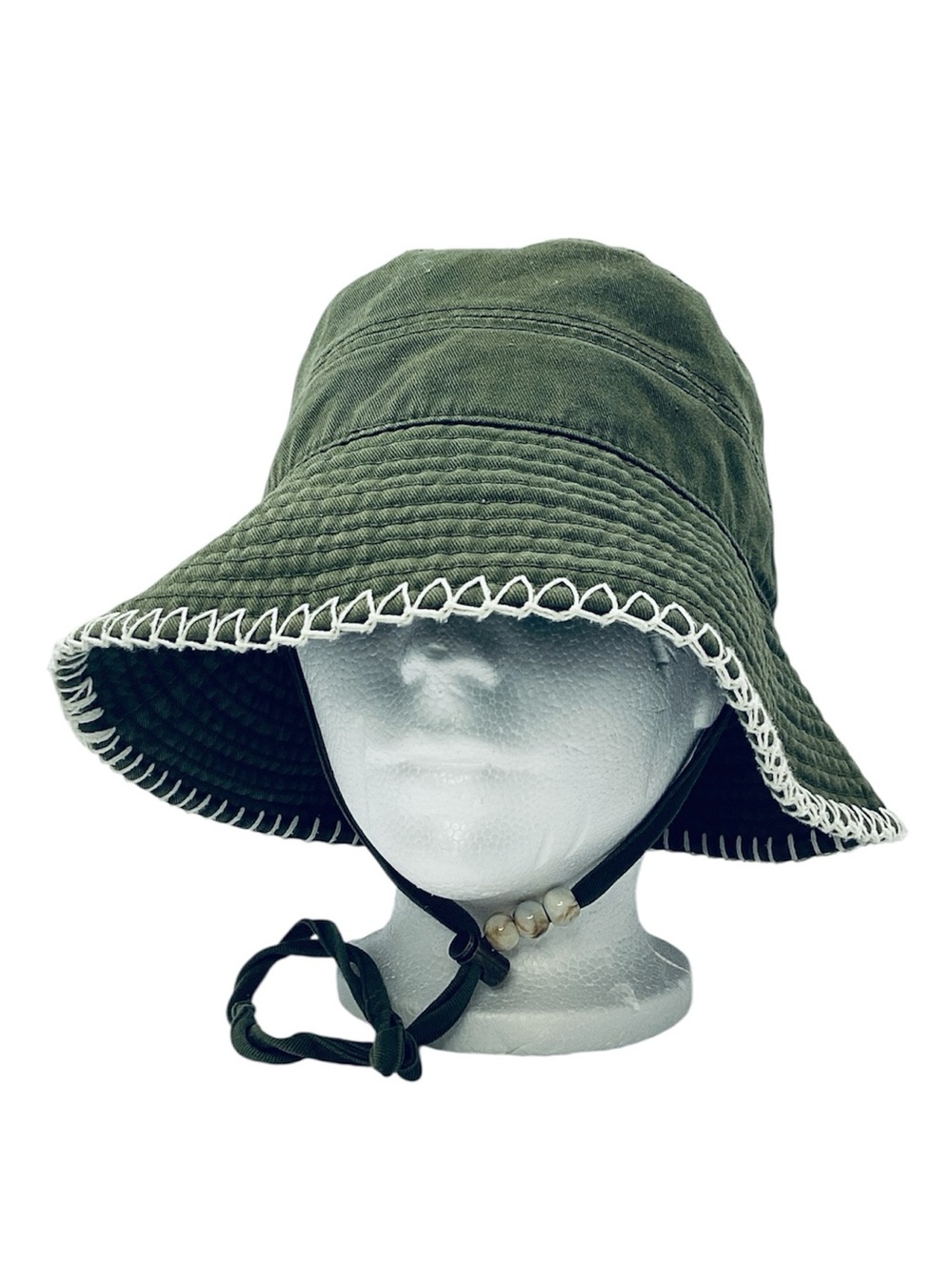🐵 Aerie Bucket Hat with White Trim